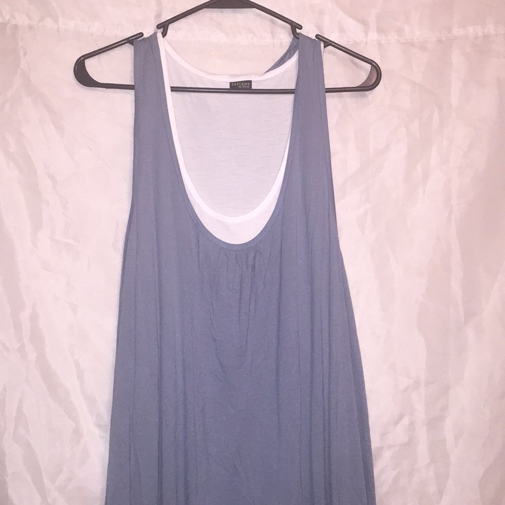 Lascana NWT layered tank dress w/pockets Sz 16 💙